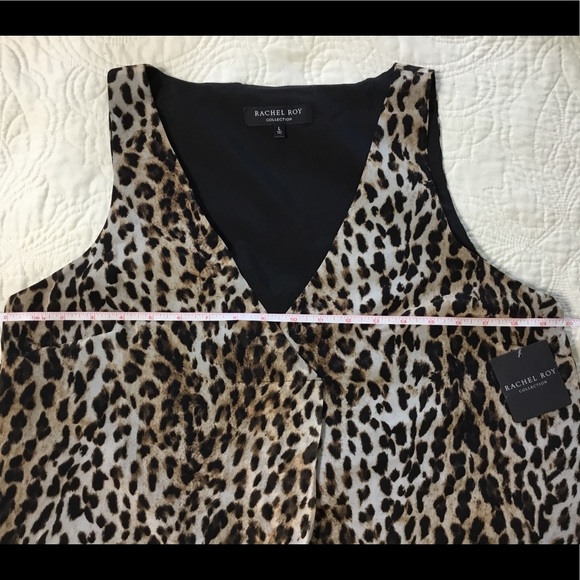 Rachel Roy CHIC Leopard Print V-neck Tank … - Picture 6 of 8